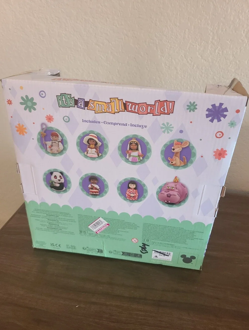 Disney Store It's a Small World Figures 8pc Set Belgium India Africa Japan Hippo